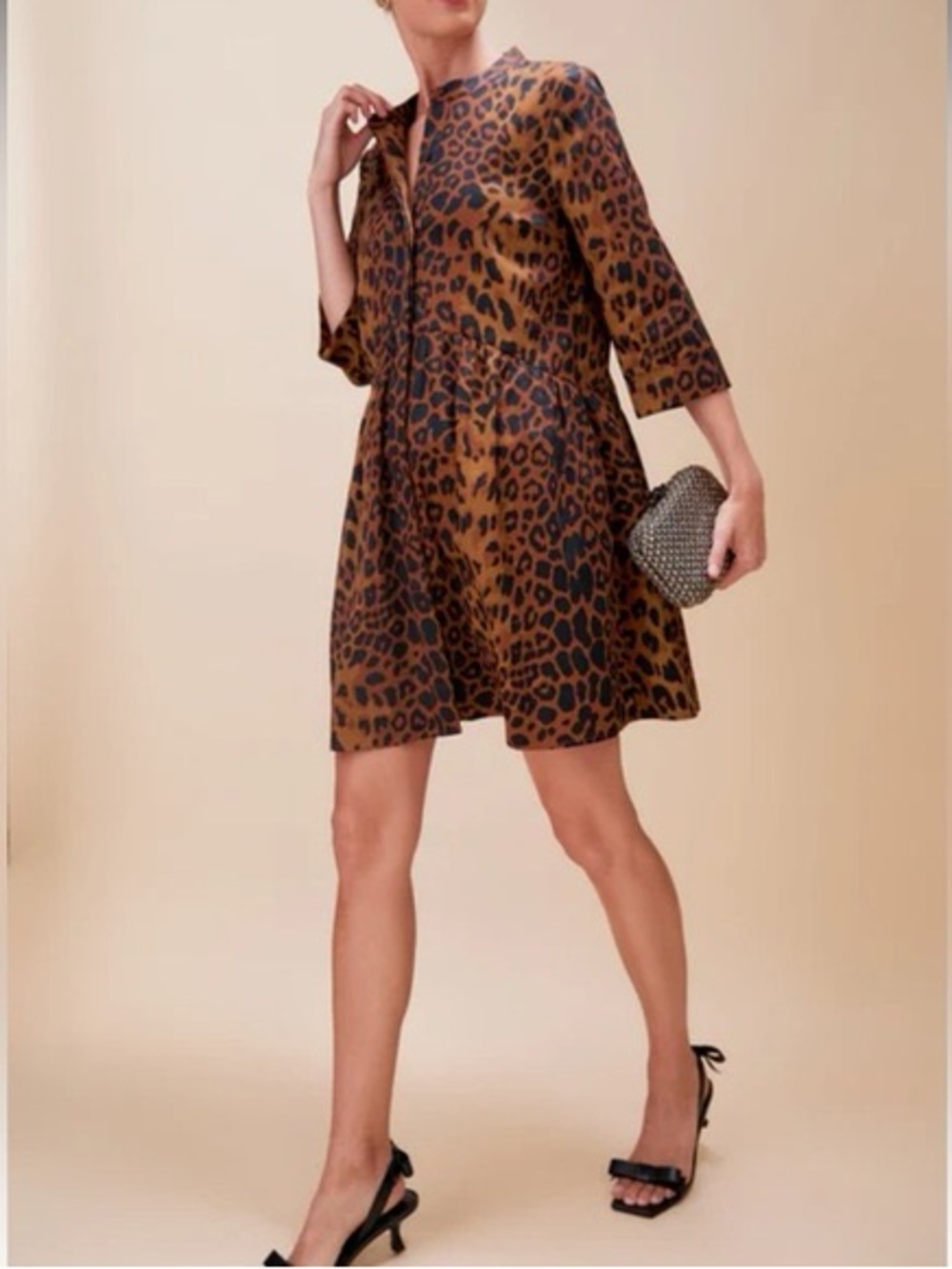 Tuckernuck - Leopard Royal Shirt Dress - Size L